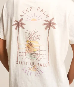 Salt Life Keep Palm T-Shirt Cream Hot
