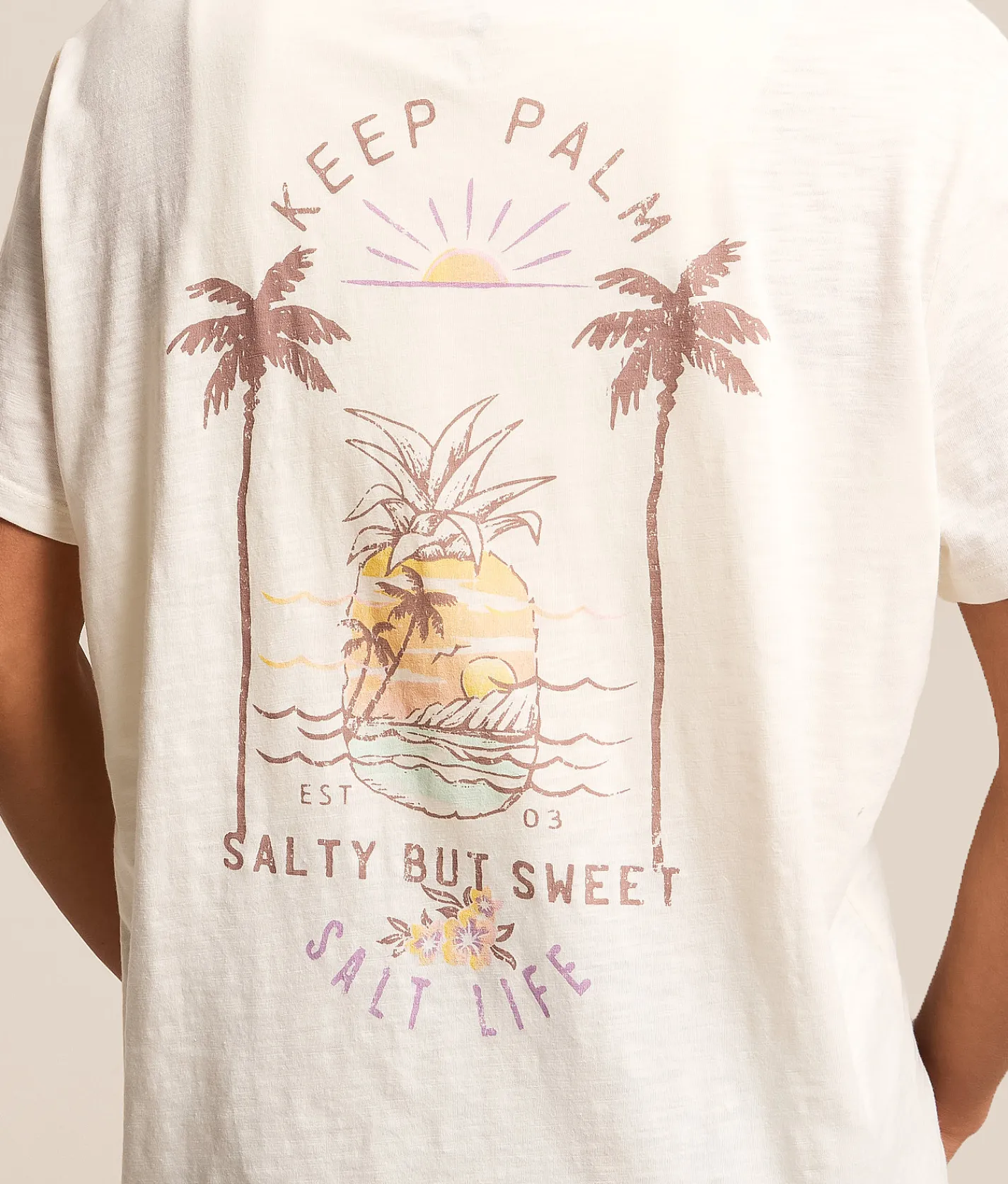 Salt Life Keep Palm T-Shirt Cream Hot