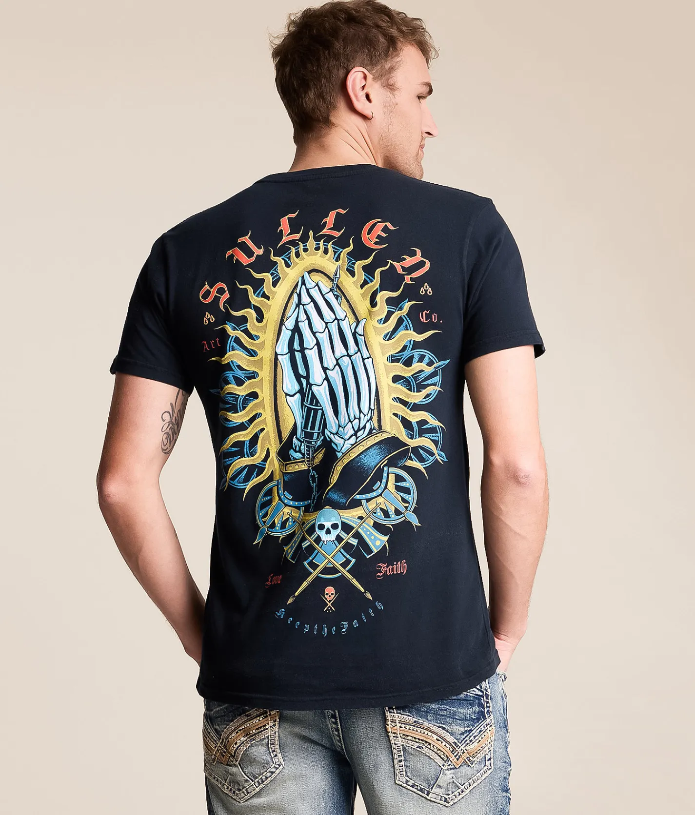 Tops | Sullen Keep The Faith T-Shirt Obsidian