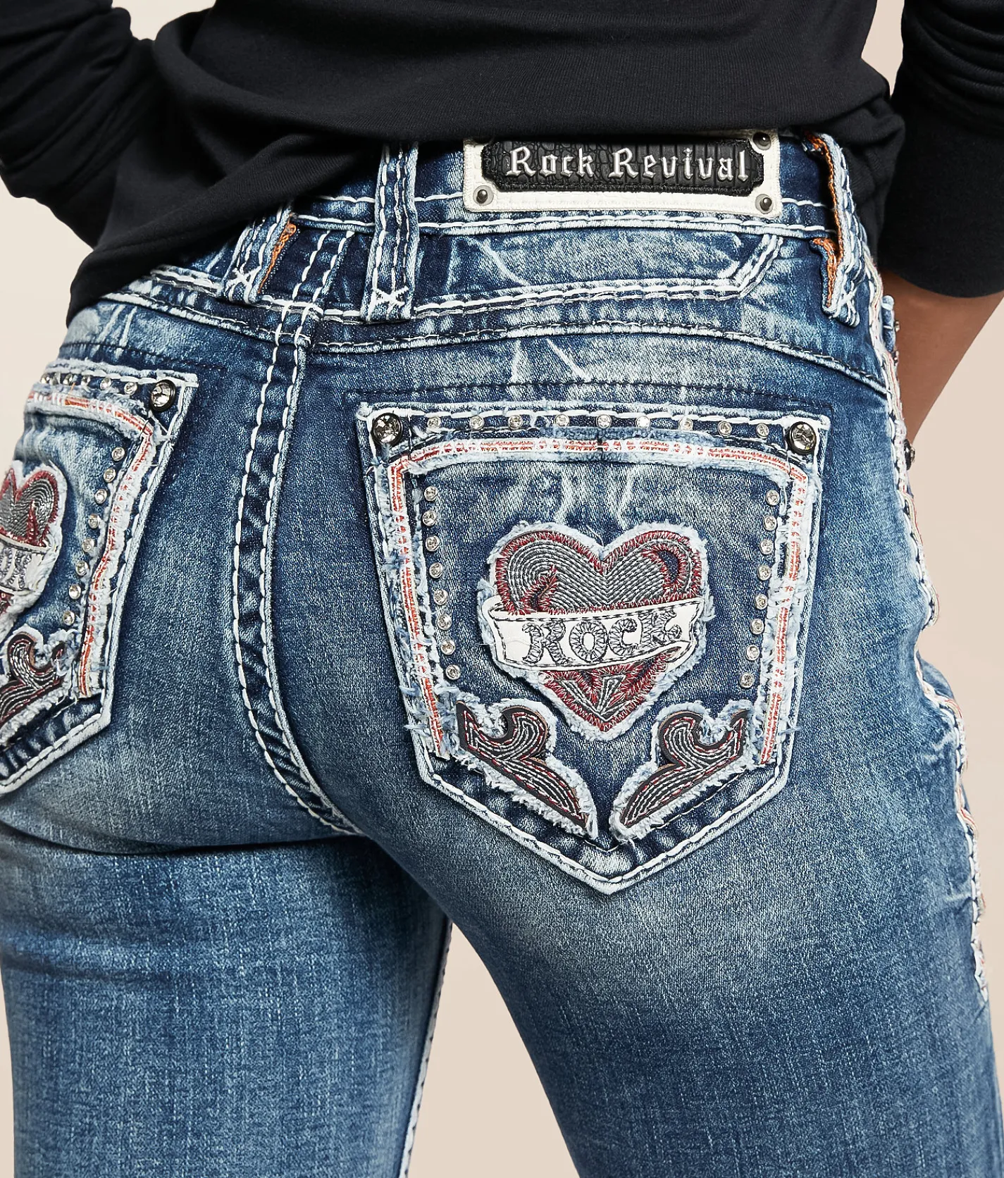 Rock Revival Kelia Curvy High Rise Boot Stretch Jean Kelia HB200 Hot
