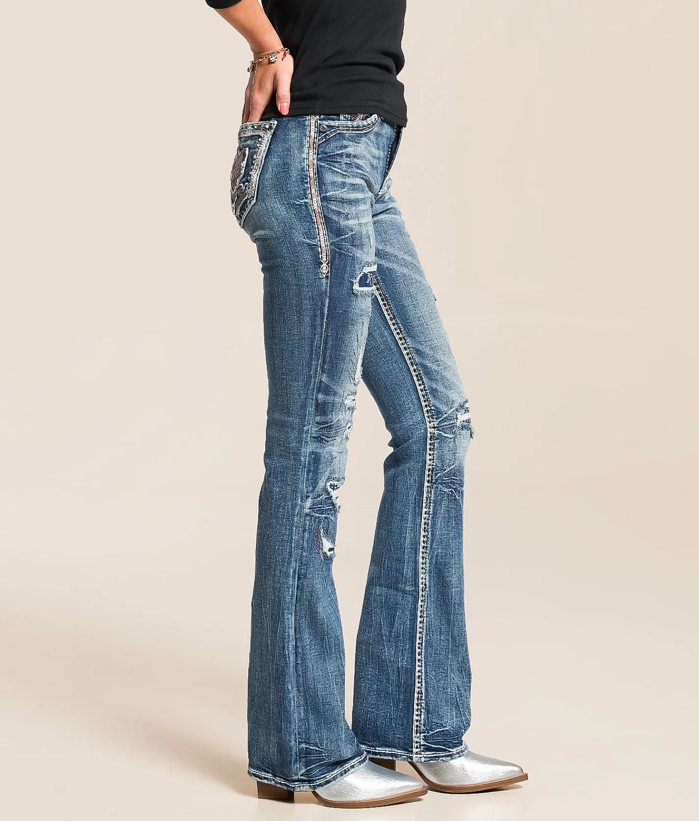 Rock Revival Kelia Curvy High Rise Boot Stretch Jean Kelia HB200 Hot