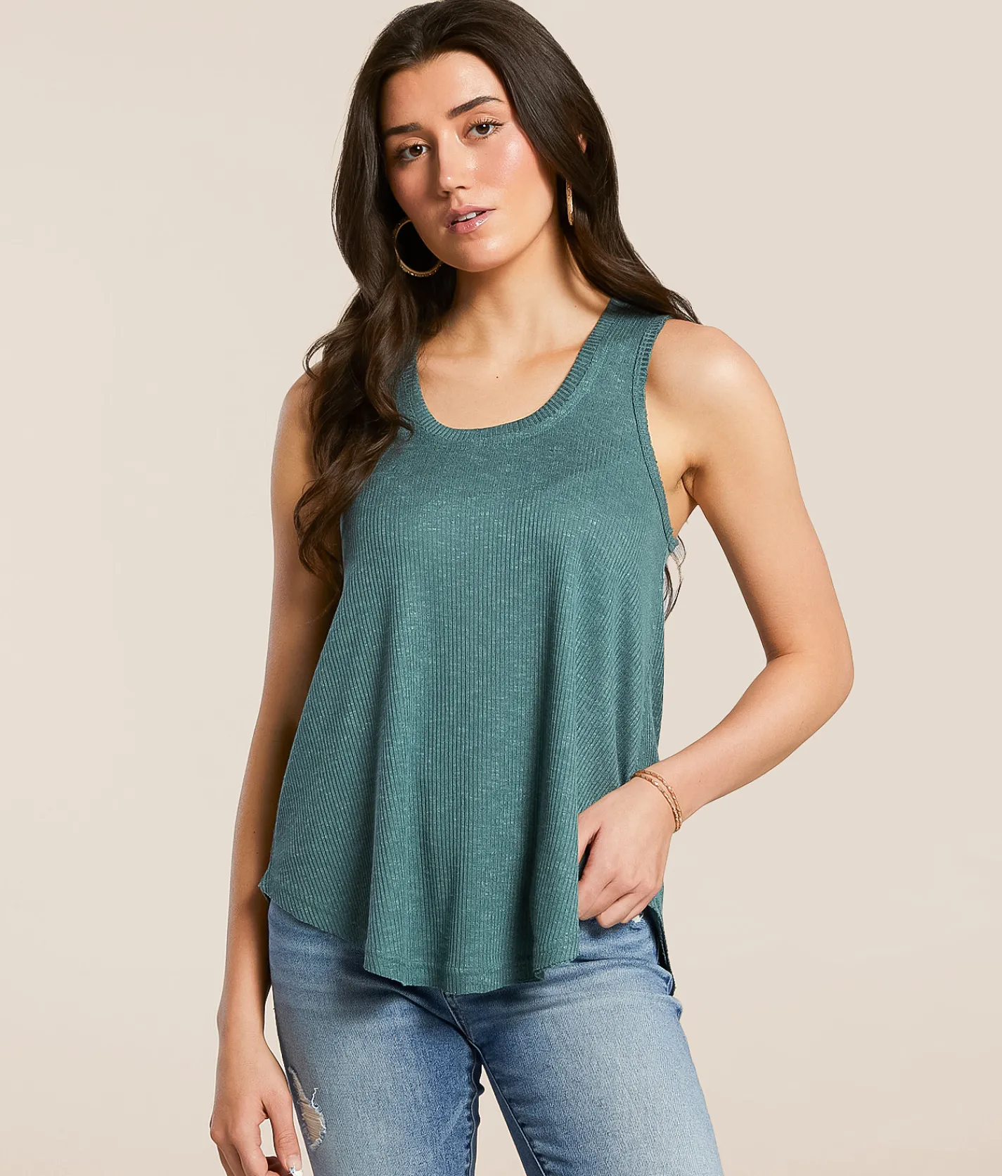 White Crow Kelley Heathered Tank Top Silver Pine Online