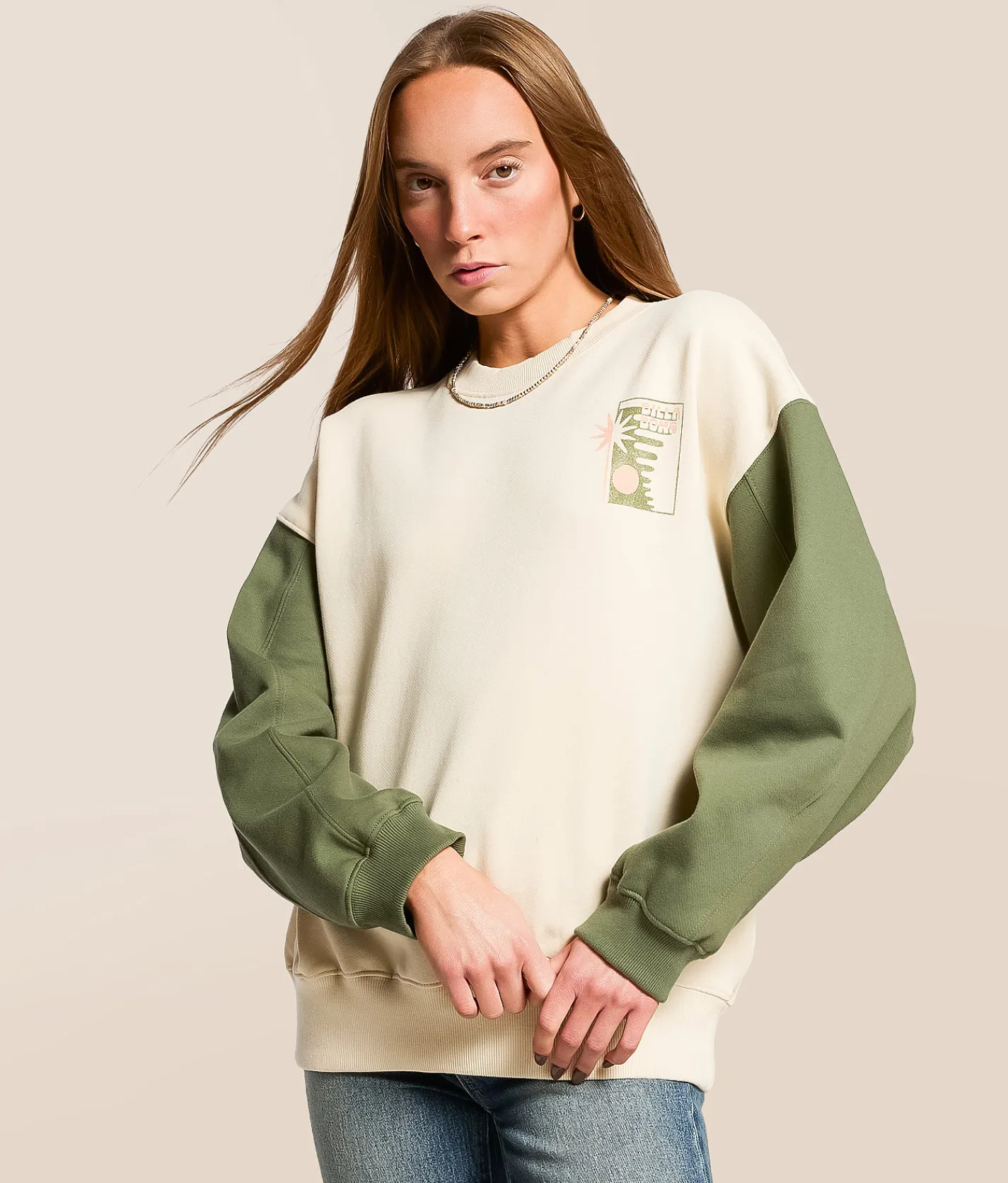 Tops | Billabong Kendal Oversized Pullover Whitecap