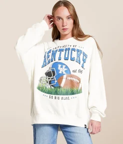 Gameday SOCIAL® Kentucky Football Oversized Pullover White Best