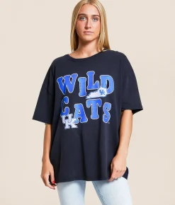Gameday SOCIAL® Kentucky Wildcats Oversized T-Shirt Washed Black Clearance