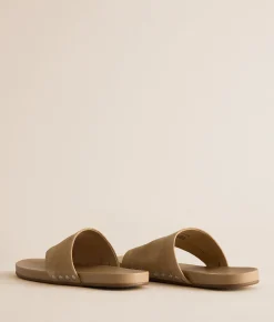 Steve Madden Kessey Leather Sandal Sand Suede Clearance