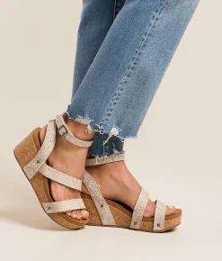 Very G Kiara Wedge Sandal Light Grey Best