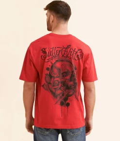 Graphic T-Shirts | Sullen Kiddo Badge T-Shirt Equestrian Red