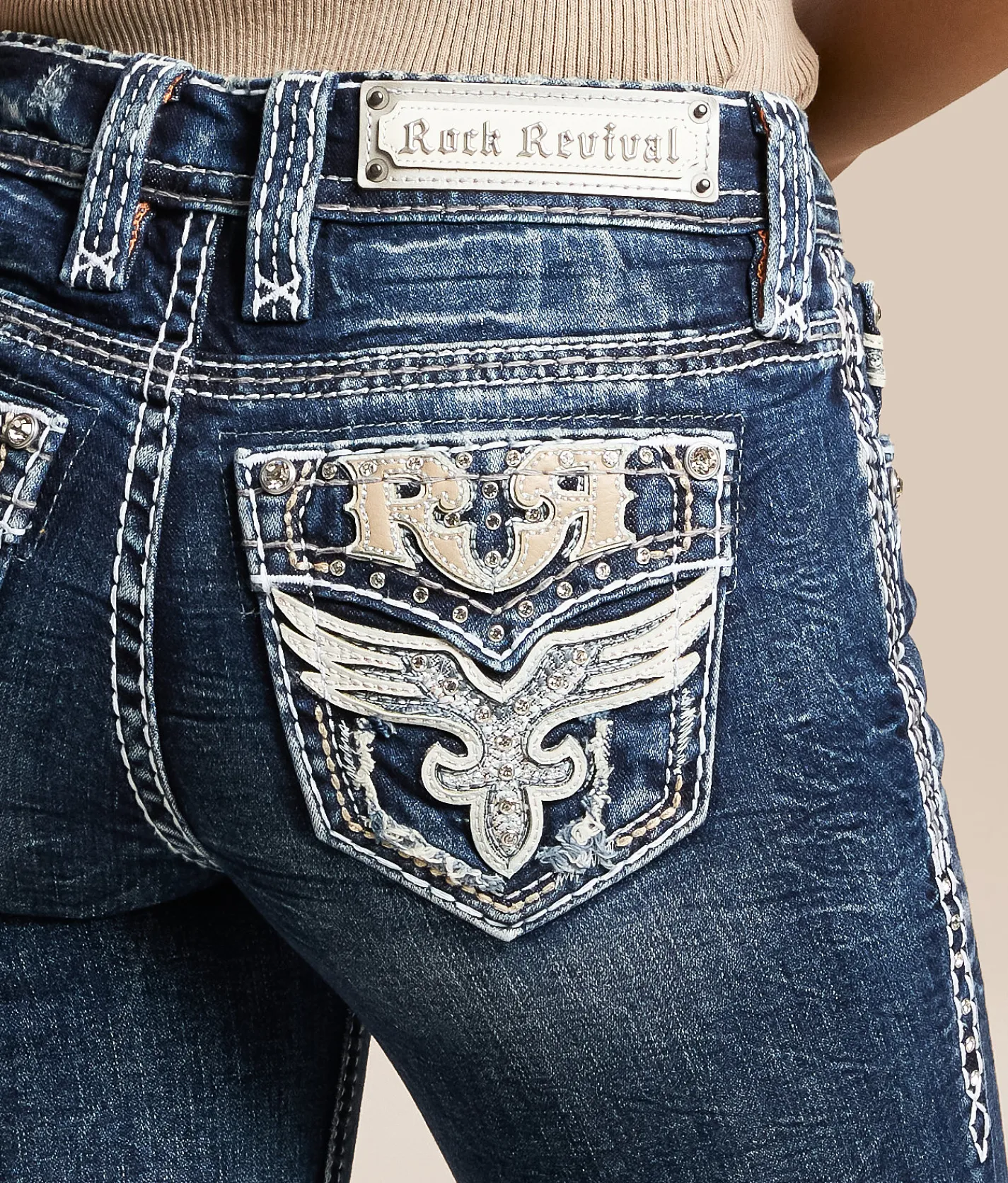 Rock Revival Kiella Mid-Rise Boot Stretch Jean Kiella MB202 Hot