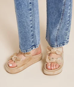 Shoes | Shu Shop Kiki Bow Flatform Sandal Beige