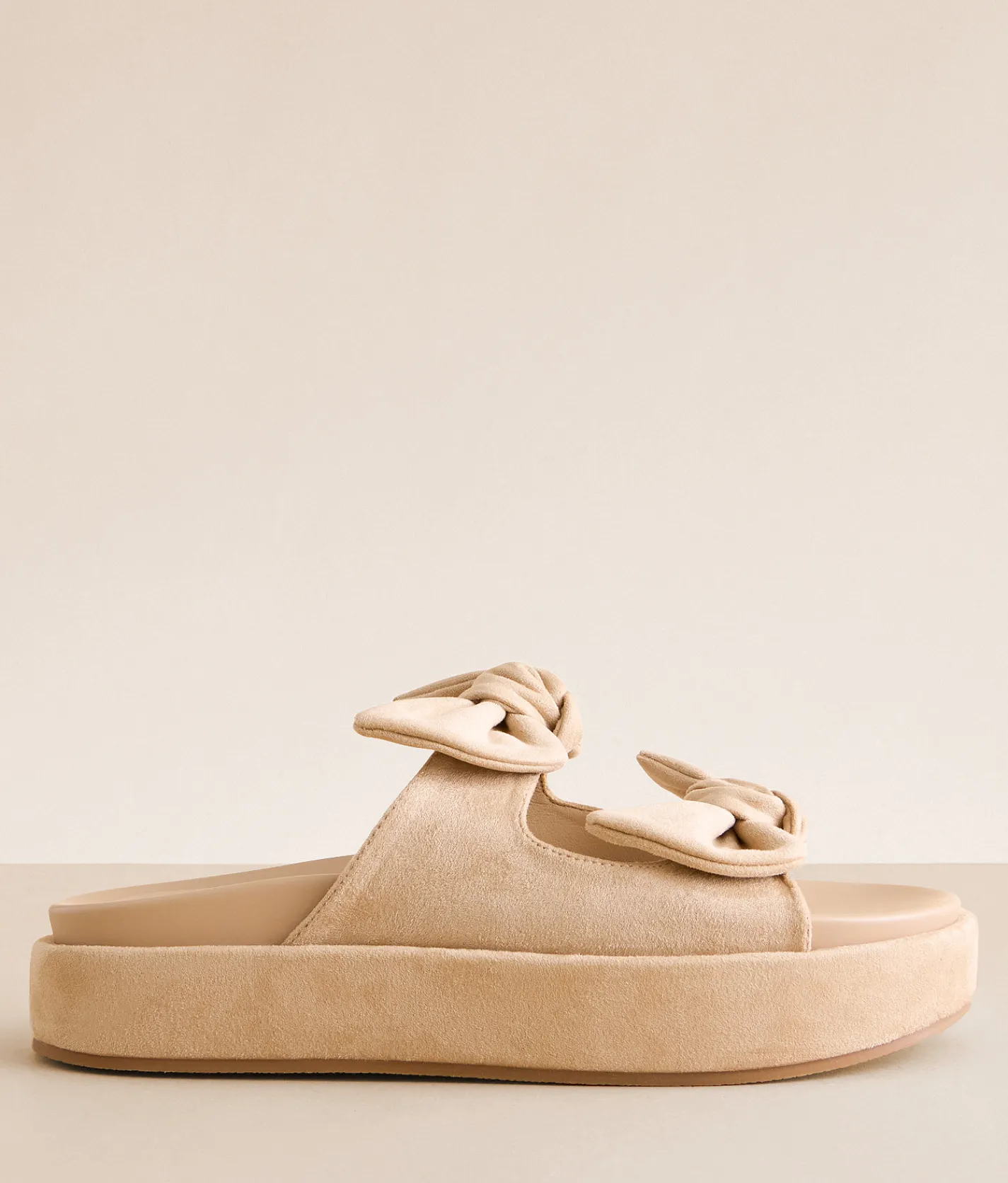 Shoes | Shu Shop Kiki Bow Flatform Sandal Beige
