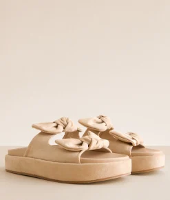 Shoes | Shu Shop Kiki Bow Flatform Sandal Beige