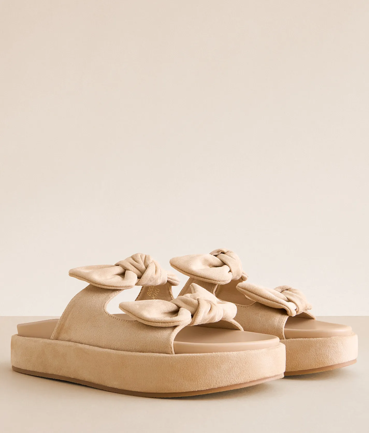 Shoes | Shu Shop Kiki Bow Flatform Sandal Beige