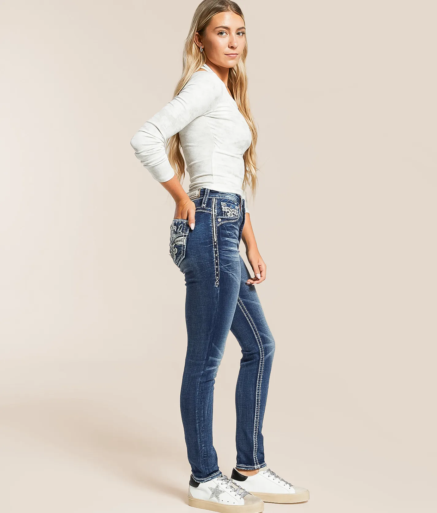 Rock Revival Kimberly Curvy High Rise Skinny Stretch Jean Kimberly HS203 Discount