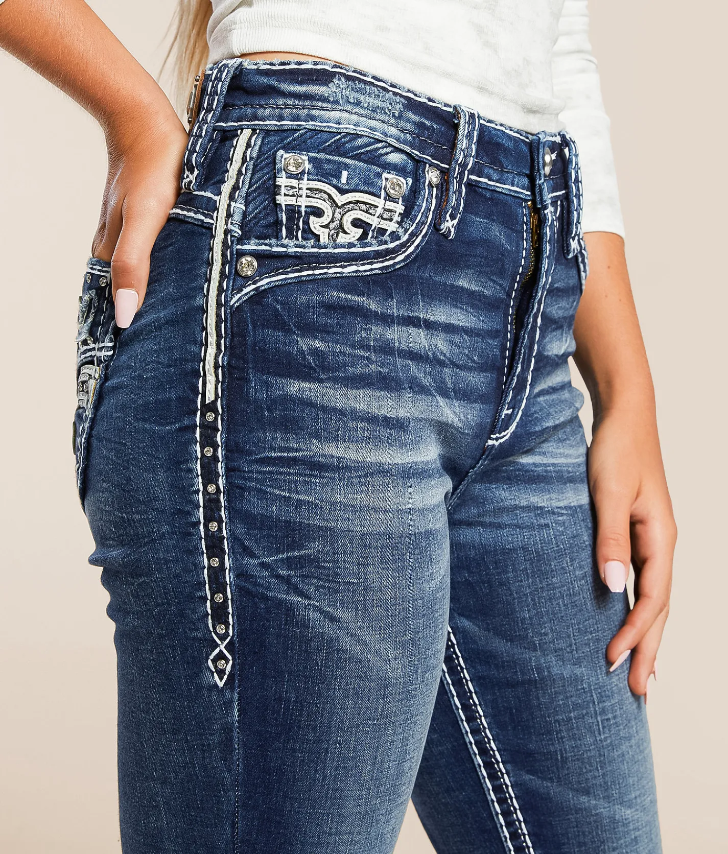 Rock Revival Kimberly Curvy High Rise Skinny Stretch Jean Kimberly HS203 Discount