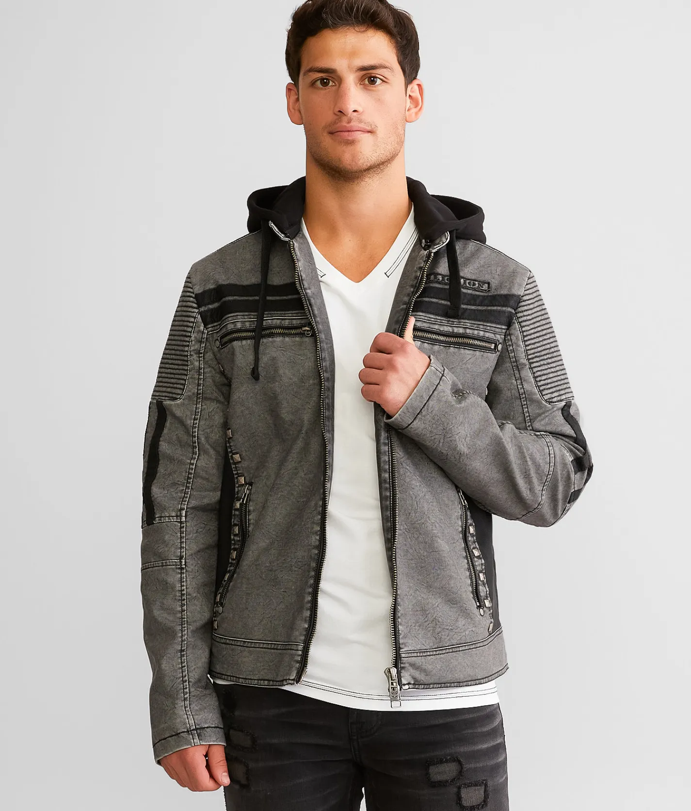 Coats & Jackets | Affliction Kindred Hooded Jacket Grey