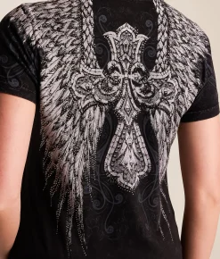Affliction Kingdom T-Shirt Black Lava Wash Sale
