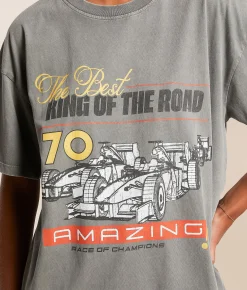 Tops | Modish Rebel King Of The Road T-Shirt Washed Black