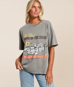 Tops | Modish Rebel King Of The Road T-Shirt Washed Black