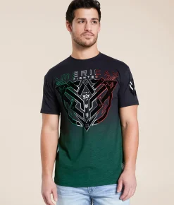 American Fighter Kingsland T-Shirt Pitch Black Multi Discount