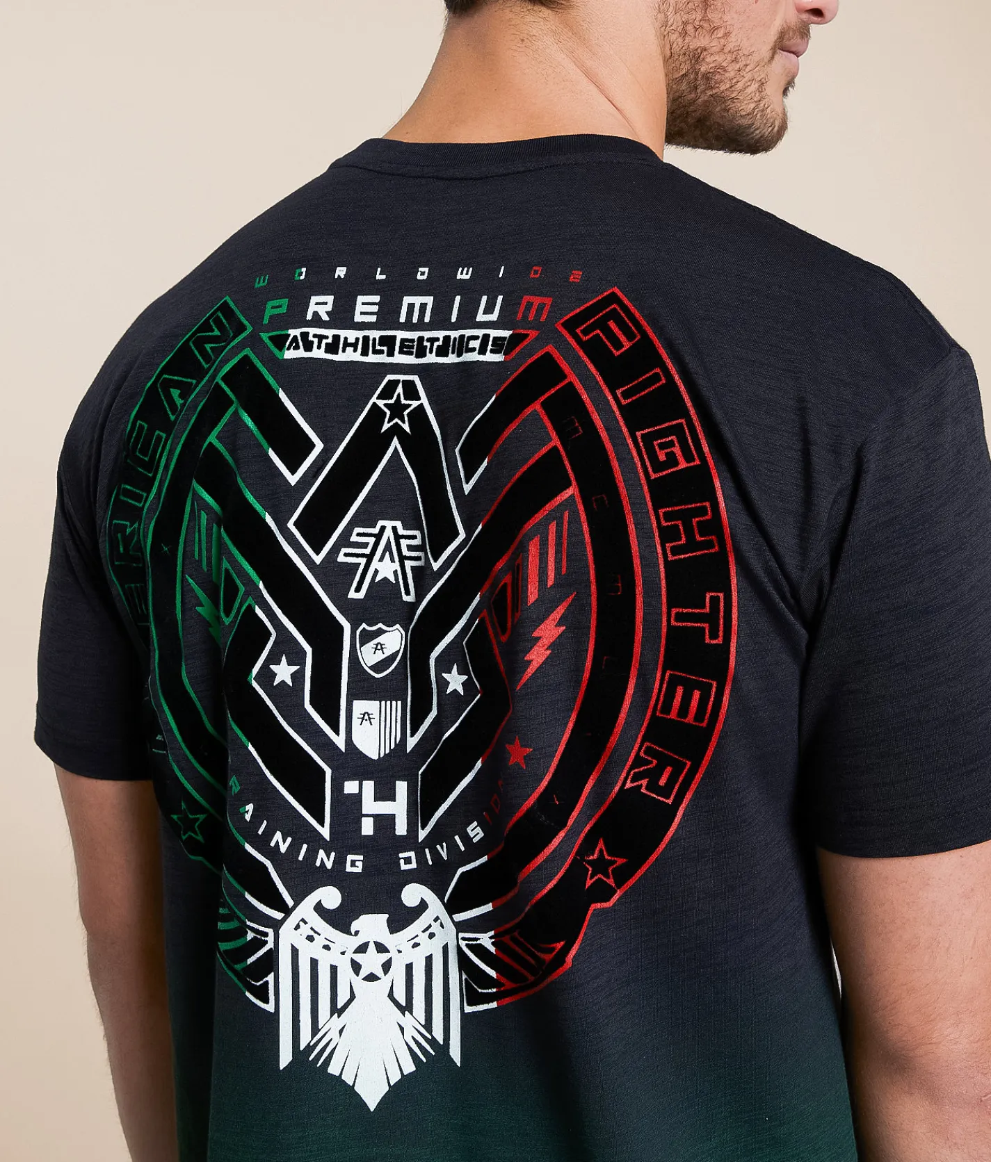 American Fighter Kingsland T-Shirt Pitch Black Multi Discount