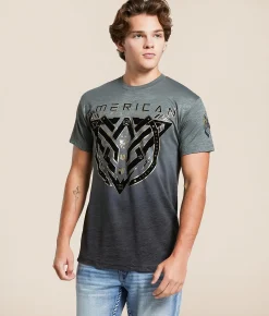 Tops|Graphic T-Shirts | American Fighter Kingsland T-Shirt Mulled Basil Kambaba