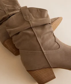 Shoes | Oasis Society Kit Slouchy Western Boot Dark Taupe