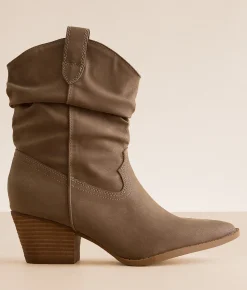 Shoes | Oasis Society Kit Slouchy Western Boot Dark Taupe