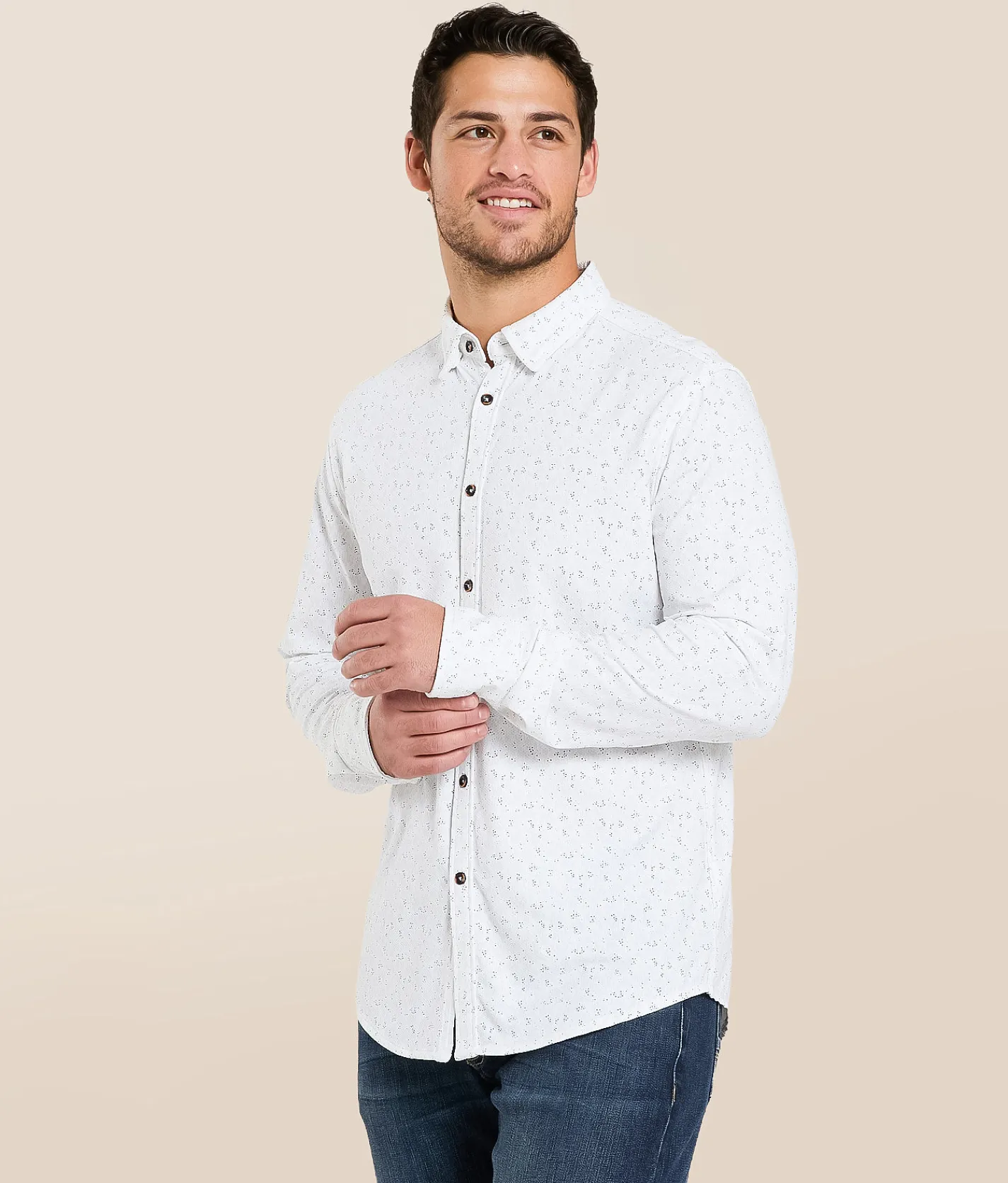 J.B. Holt Knit Athletic Performance Shirt White Blue Online