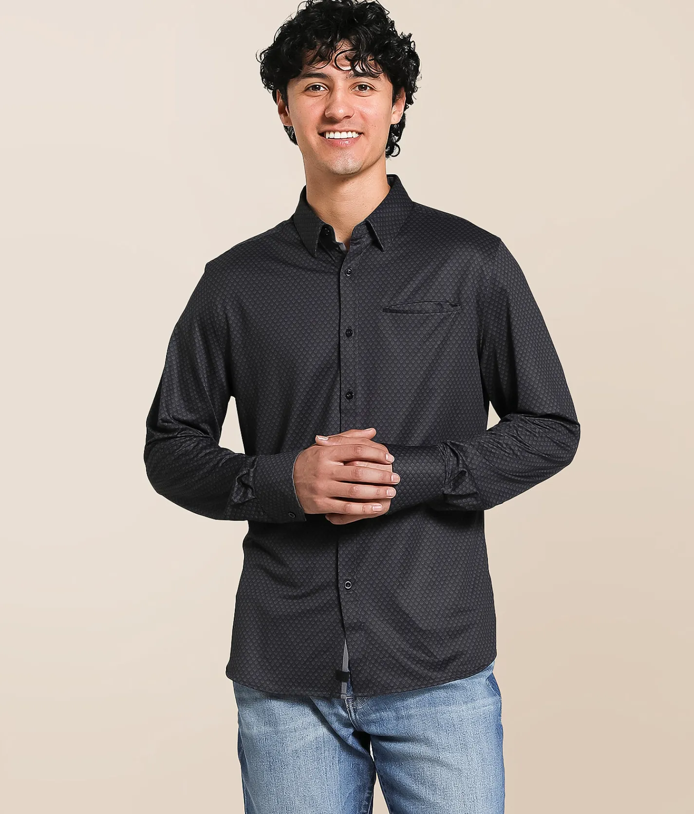 J.B. Holt Knit Athletic Performance Shirt Black Grey Clearance