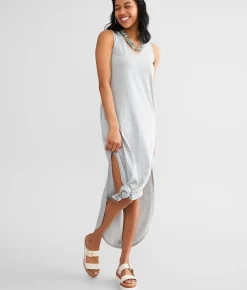 BKE Knit Maxi Dress Heather Grey Best