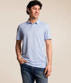 J.B. Holt Knit Performance Polo Stone Blue Sale