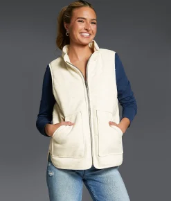 Buckle Black Knit Puffer Vest Heather Oatmeal Best