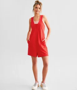 Rompers & Jumpsuits | BKE Knit Romper Tomato