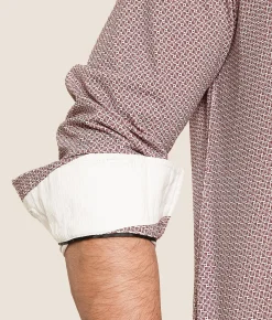 J.B. Holt Knit Standard Performance Shirt White Burgundy Online