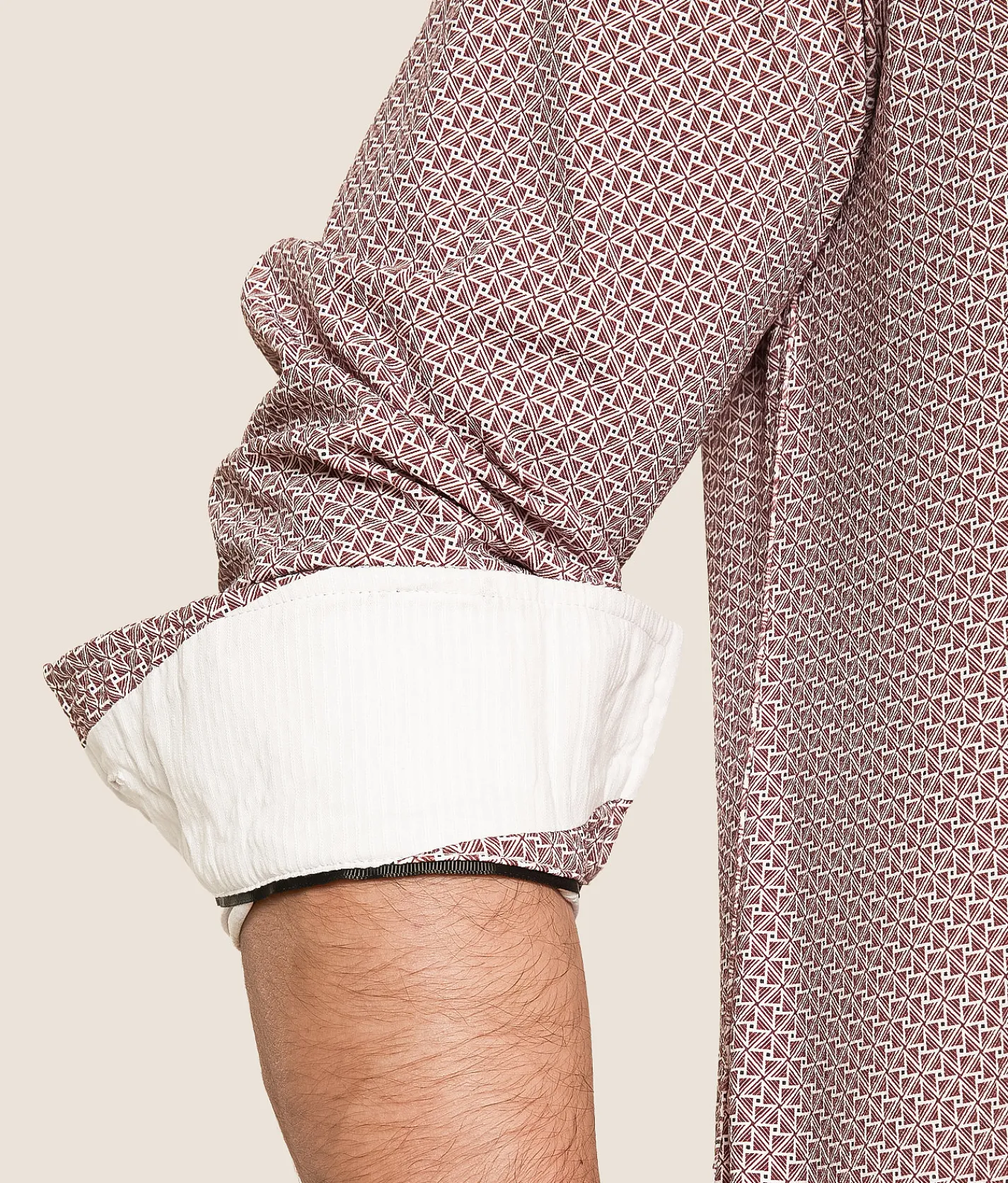 J.B. Holt Knit Standard Performance Shirt White Burgundy Online
