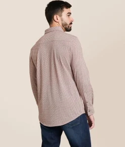J.B. Holt Knit Standard Performance Shirt White Burgundy Online
