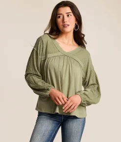 Daytrip Knit Textured Top Tea Discount