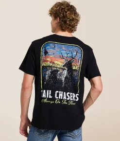 Tail Chasers Club Knockout Deer T-Shirt Black Sale