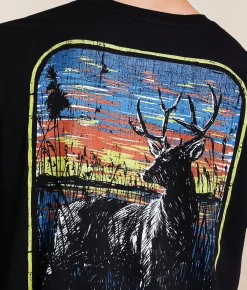 Tail Chasers Club Knockout Deer T-Shirt Black Sale