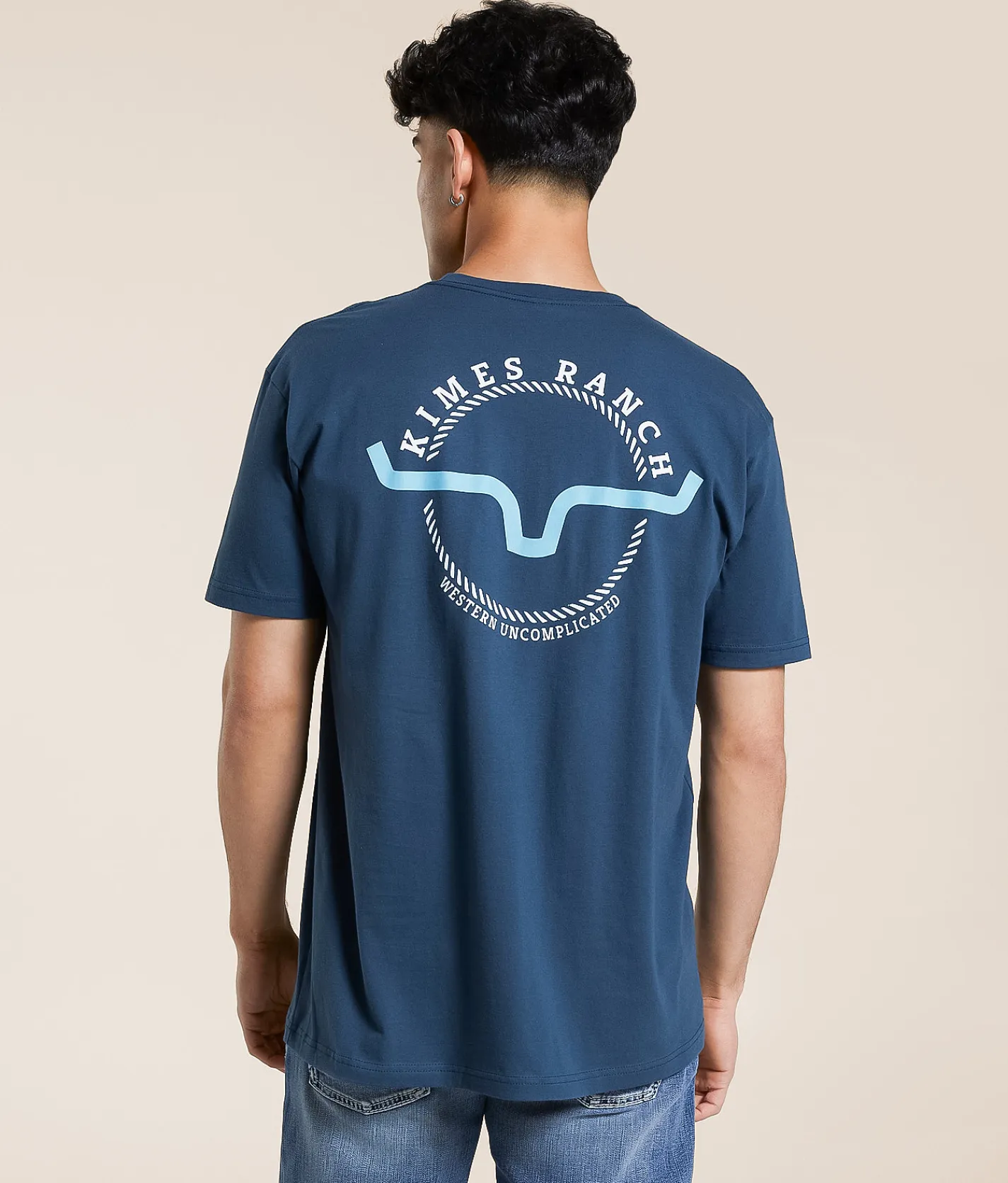 Kimes Ranch Knot T-Shirt Blue Jean New