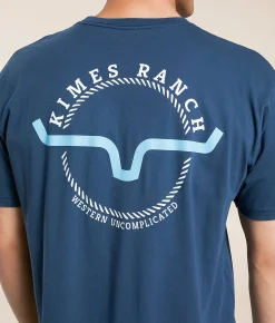 Kimes Ranch Knot T-Shirt Blue Jean New