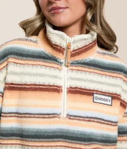 Tops | Hooey Kodi Fleece Quarter Zip Pullover Cream
