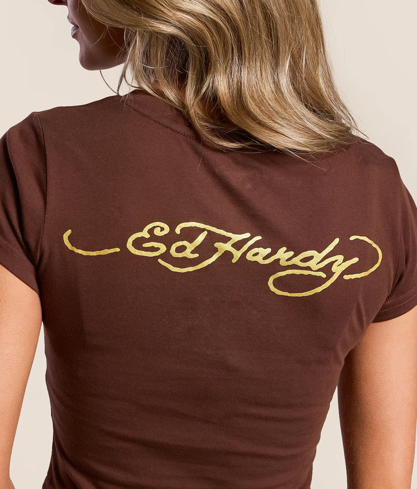 Tops | Ed Hardy Koi Fish Cropped Baby T-Shirt Cocoa