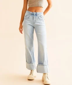 Jeans | VERVET by Flying Monkey Kris Baggy Cropped Wide Leg Jean Streamlined