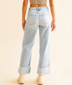 VERVET by Flying Monkey Kris Baggy Cropped Wide Leg Jean Streamlined Outlet