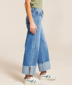 VERVET by Flying Monkey Kris Baggy Cropped Wide Leg Jean Gratifies Outlet
