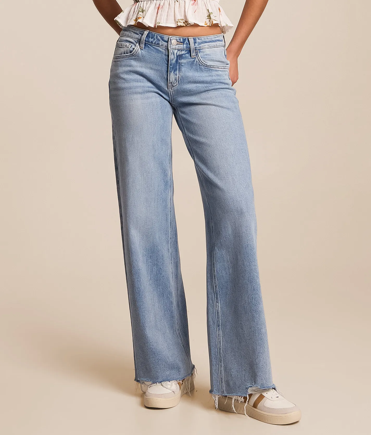Jeans|Bottoms | VERVET by Flying Monkey Kris Baggy Low Rise Stretch Jean Warmly
