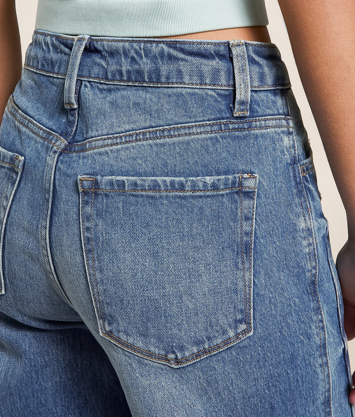 VERVET by Flying Monkey Kris Baggy Wide Leg Cropped Jean Dark Denim Outlet