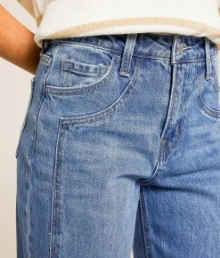 VERVET by Flying Monkey Kris Baggy Wide Leg Cuffed Jean Vibrance Best